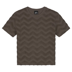 Malelions Jacquard Wavy Towelling T-Shirt