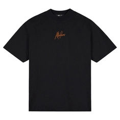 Malelions Oversized Striped Signature T-Shirt
