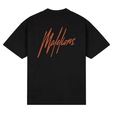 Malelions Oversized Striped Signature T-Shirt