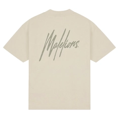 Malelions Oversized Striped Signature T-Shirt