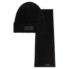 Malelions Ribbed Beanie Scarf Set