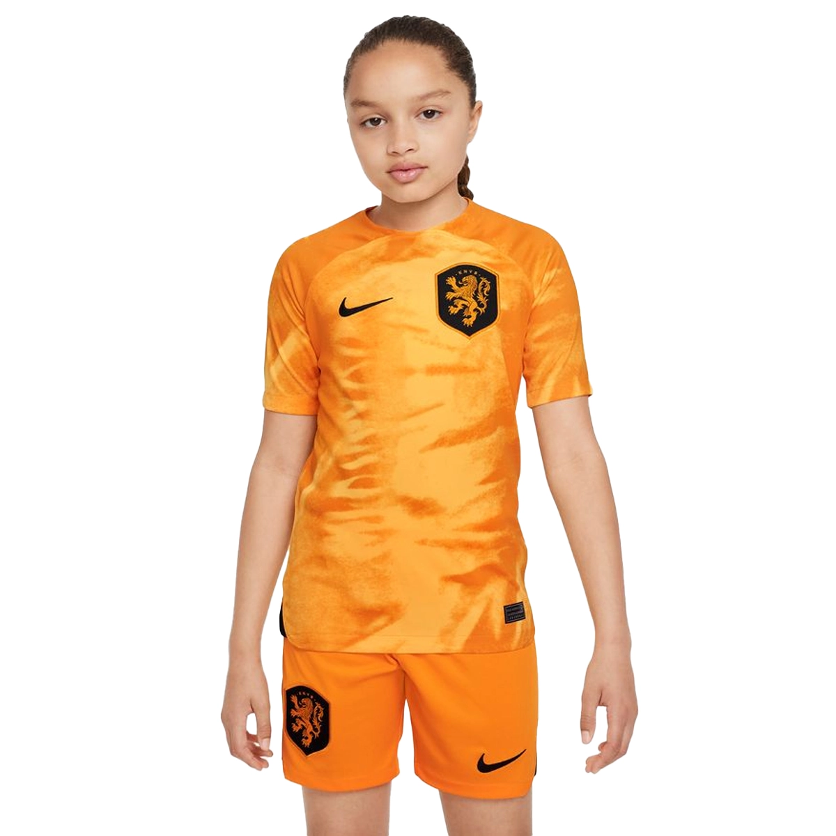 Wegenbouwproces visueel afdeling Nederlands Elftal Thuisshirt 2022 Kids van voetbalshirts