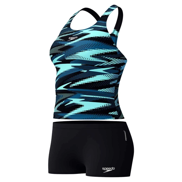 Speedo ECO+ HYPERBOOM TANKINI BLA/BLU